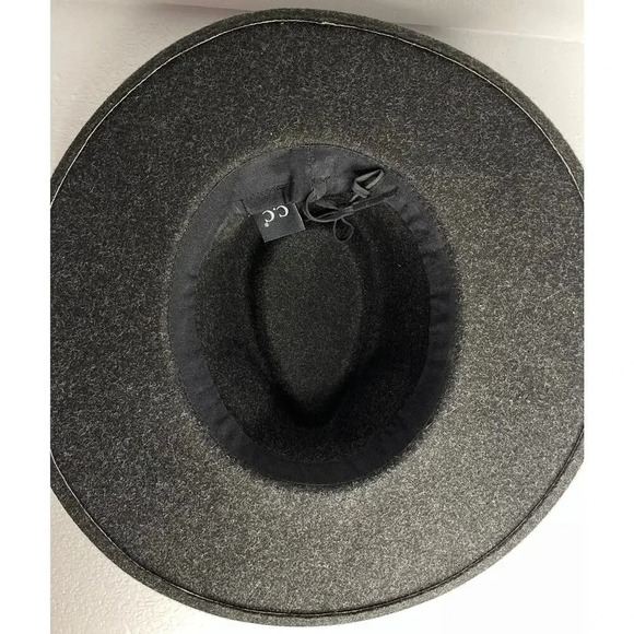 C. C. wide brim felt hat black with brown band - Picture 6 of 8